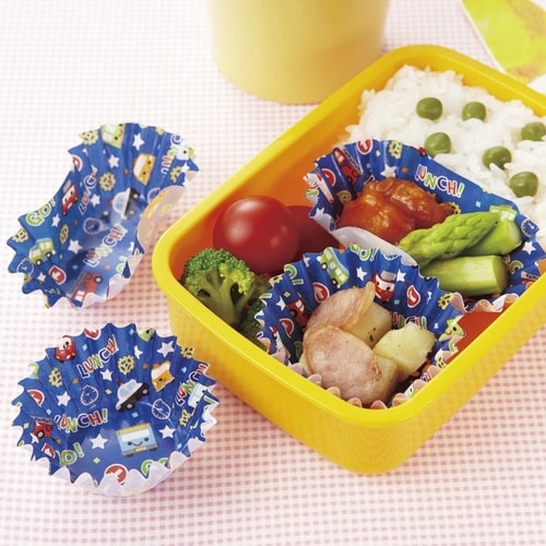 お弁当カップ はたらくのりもの 22枚入 抗菌