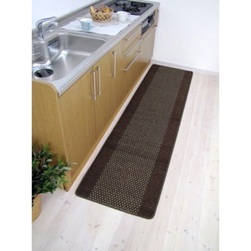 キッチンマット 優踏生 60×240cm ブラウン
