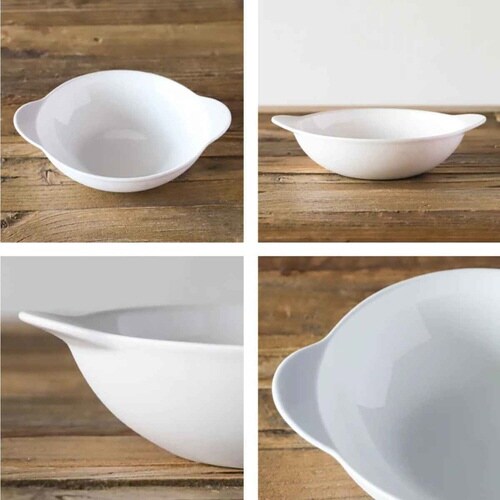 グラタン皿 18cm ラウンド 軽量強化磁器×2