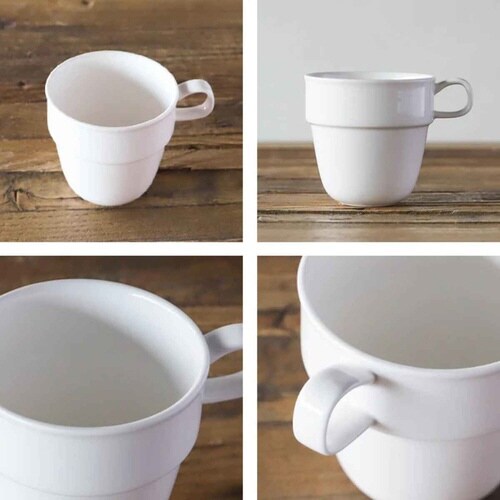 マグカップ 340ml スタッキング 軽量強化磁器