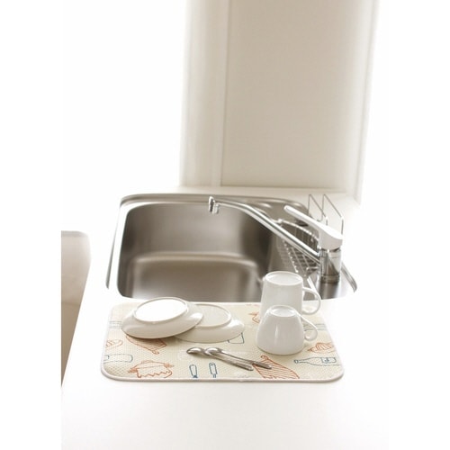 水切りマット 水切り吸水マット ベージュ