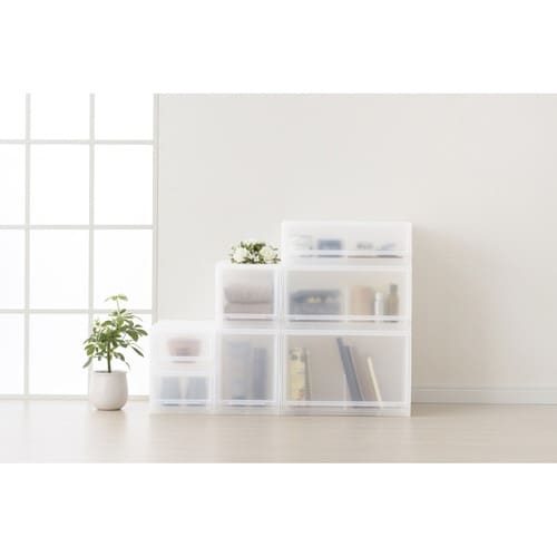 収納ケース ナチュラ クリアモジュール クリア×2