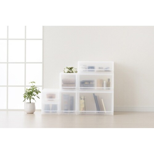 収納ケース ナチュラ クリアモジュール クリア×2