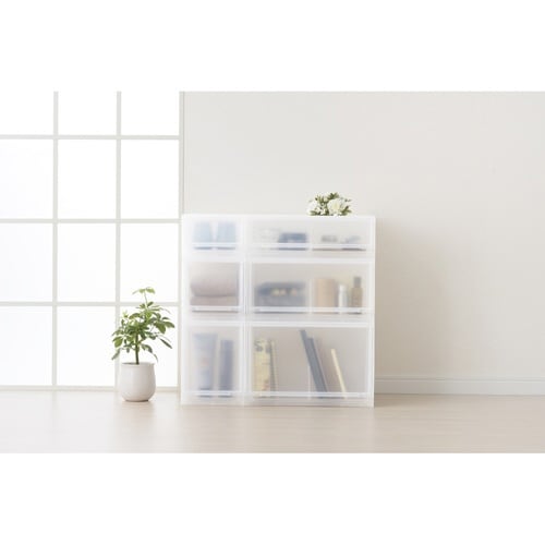 収納ケース ナチュラ クリアモジュール クリア×2