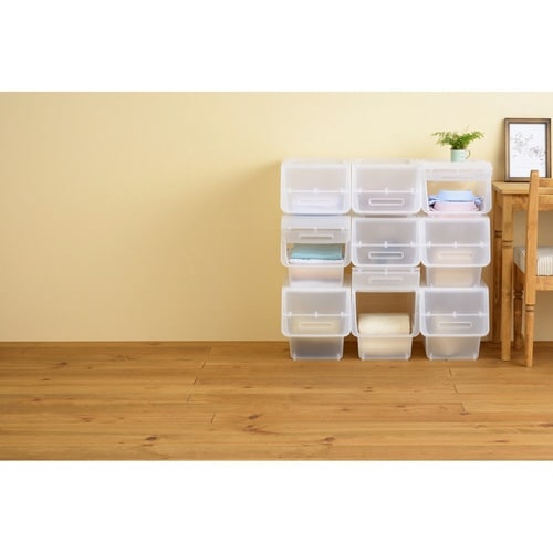 収納ボックス 前開き ナチュラ フロック 30×2