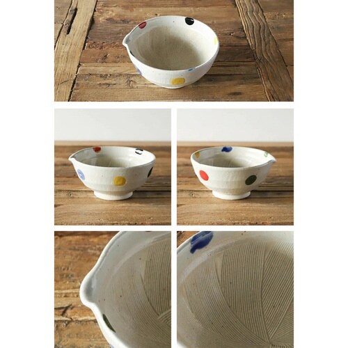 すり鉢 5号 17cm 片口 水玉 陶器