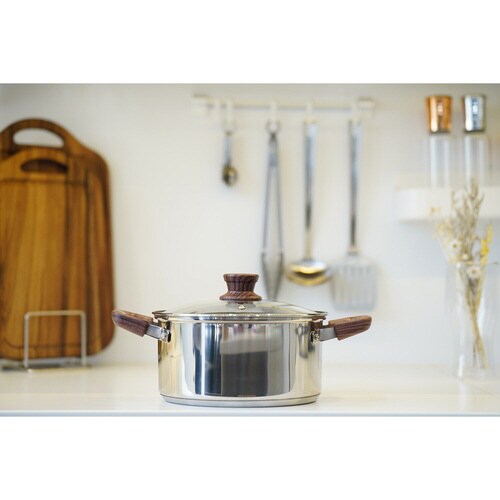 両手鍋 20cm IH対応 ウッディパル