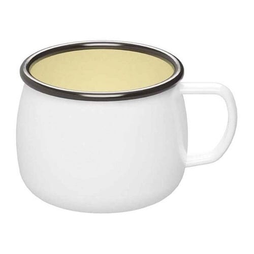 アウトドア食器 ホーロー マグカップ ホワイト×2