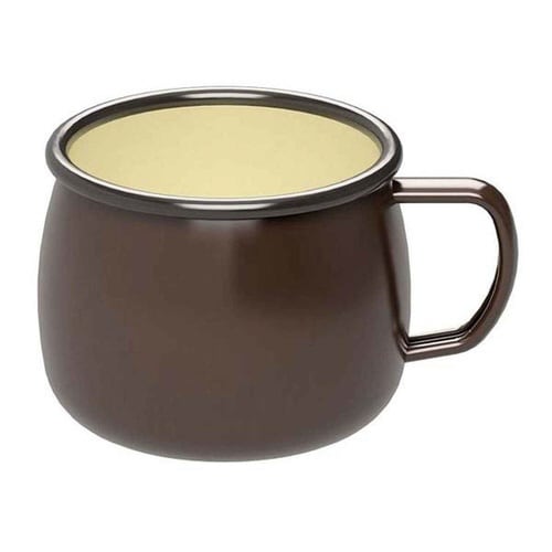 アウトドア食器 ホーロー マグカップ ブラウン