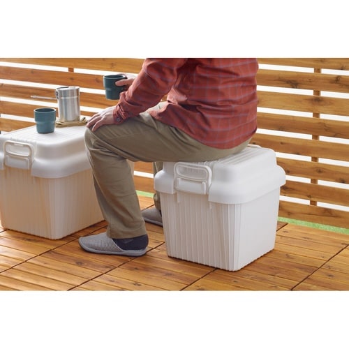 収納ボックス 座れる ホワイト