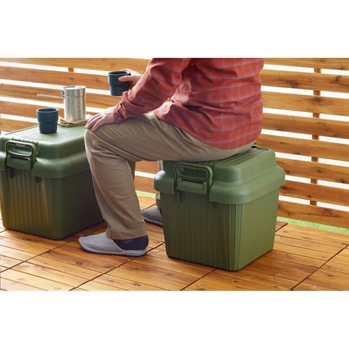 収納ボックス 座れる グリーン