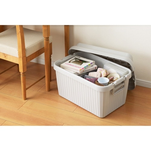 収納ボックス 座れる グレー