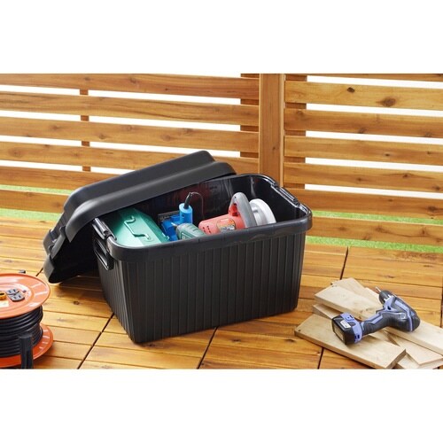 収納ボックス 座れる ブラック