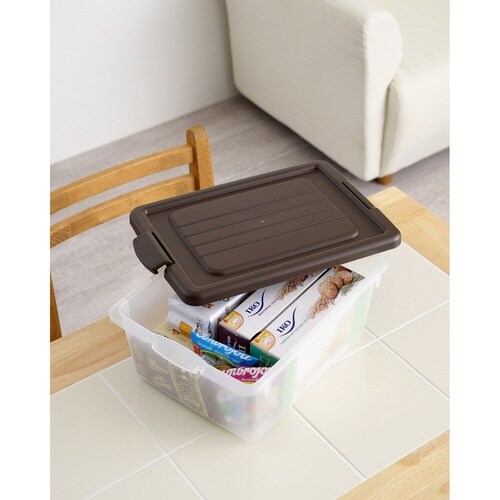 収納ボックス ハコス Sサイズ ふた付き ブラウン