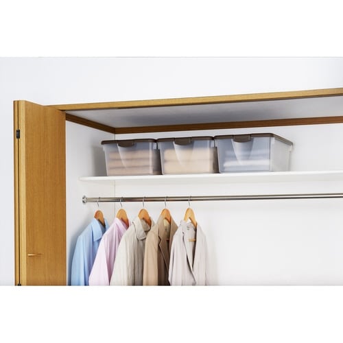 収納ボックス ハコス Sサイズ ふた付き ブラウン