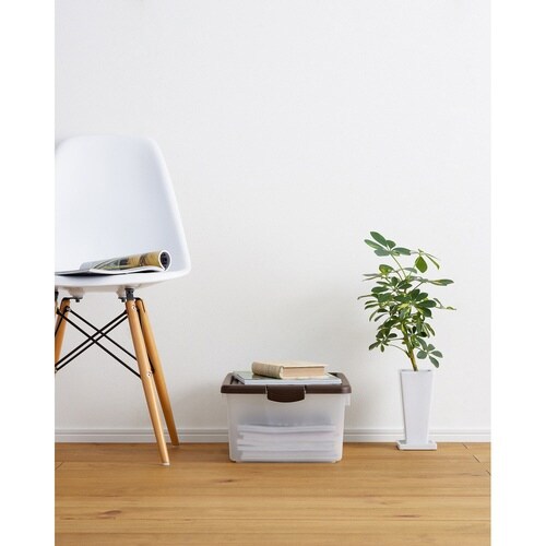 収納ボックス ハコス Mサイズ ふた付き ブラウン