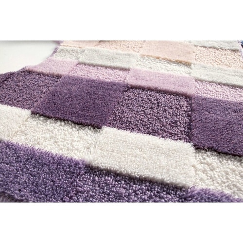 トイレマットモザイク約55×60cmピンク×2