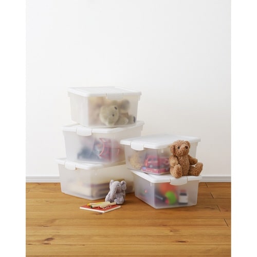 収納ボックス ハコス Mサイズ ふた付き WT×2