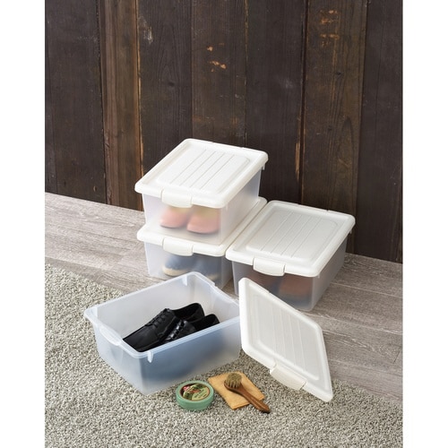 収納ボックス ハコス Sサイズ ふた付き ホワイト