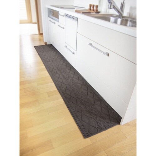 キッチンマット 252 45×252cm ブラウン