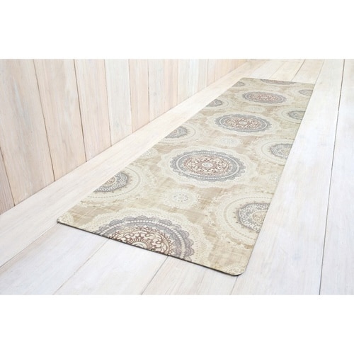 キッチンマット 拭ける 120cm レース