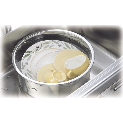 洗い桶 丸型 直径30cm ステンレス製×2