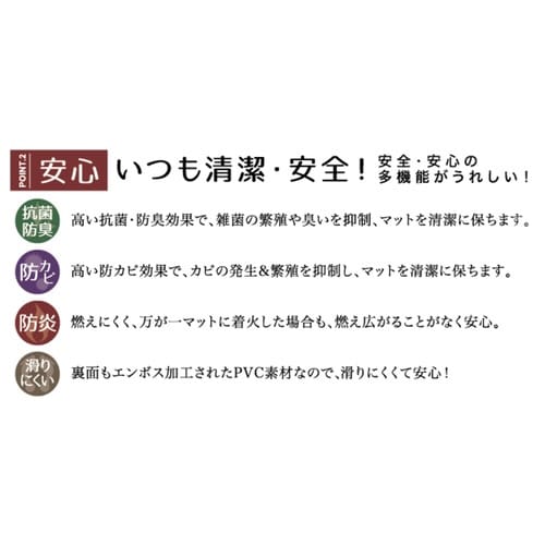 トイレマット 55×60 コリウールルージュ×2