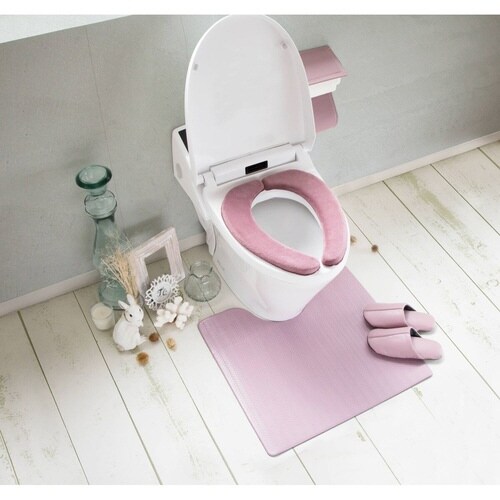 トイレマット 55×60cm ピンク×2