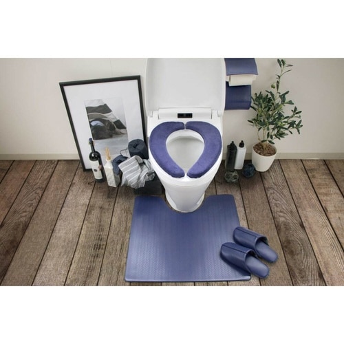 トイレマット 55×60cm ネイビー×2