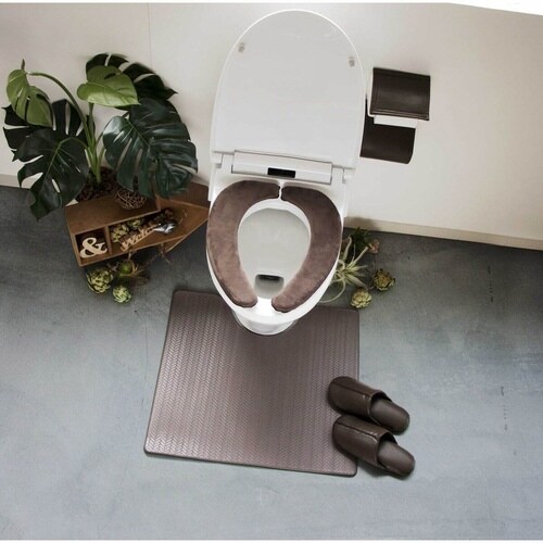 トイレマット 55×60cm ブラウン×2