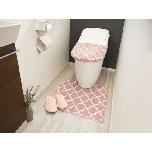 トイレマット 60×60cm ピンク×2