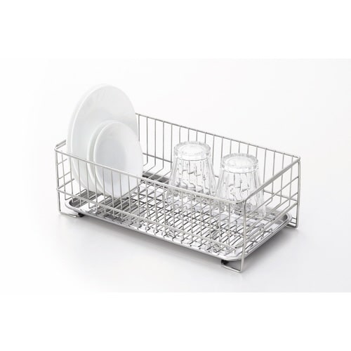 水切りラック スリム どこでも置けるトレー付き×2