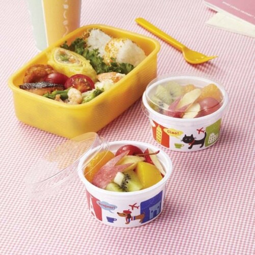 デザートカップ 6個入 動物 フタ付フルーツカップ