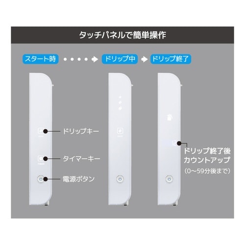 コーヒーメーカー 真空断熱ポット ホワイト