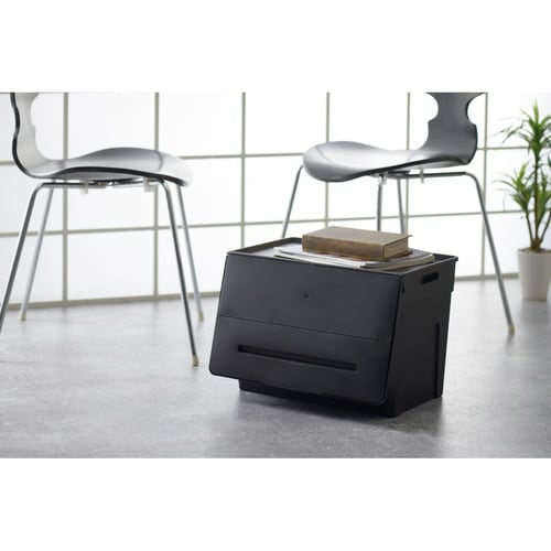 収納ケース フタ付き 前開き ビッグエル ブラック