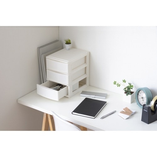 収納ケース 引き出し ホワイト×2