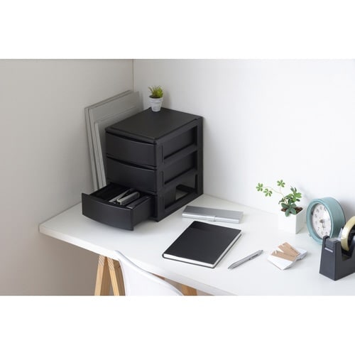 収納ケース 引き出し ブラック×2