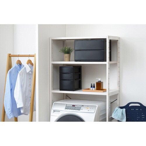 収納ケース 引き出し ブラック×2