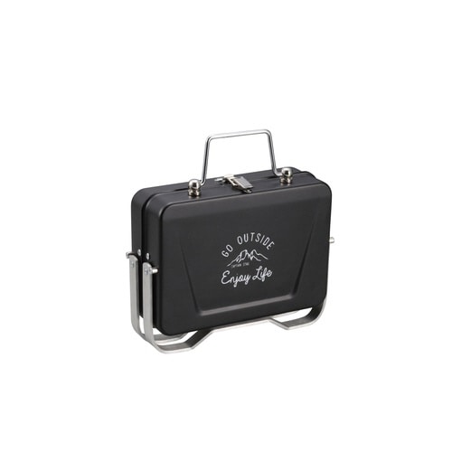 アウトドア コンロ 卓上グリル V型 ブラック