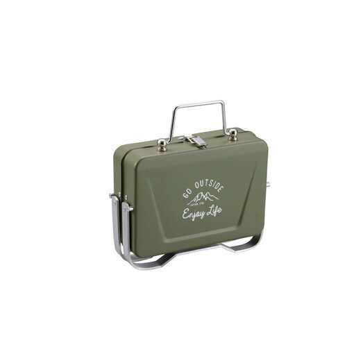 アウトドア コンロ 卓上グリル V型 オリーブ