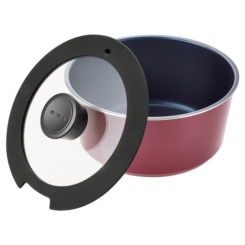 フライパン 5点セット A IH対応 レッド