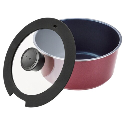 フライパン 5点セット B IH対応 レッド