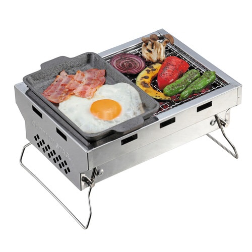 アウトドア コンロ ステンレス ソログリル