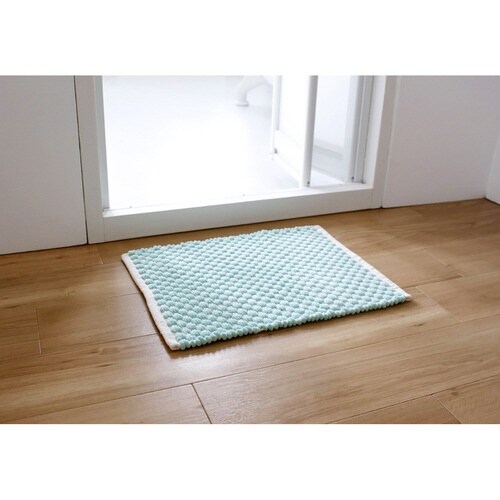 バスマット ポコモコトーン 45×60cm ブルー