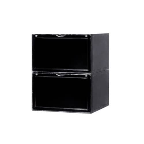 シューズケース スタッキング ブラック