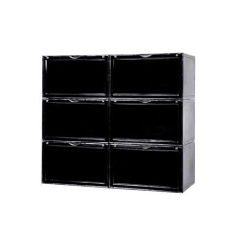 シューズケース スタッキング ブラック