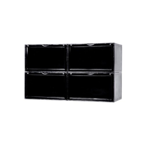 シューズケース スタッキング ブラック