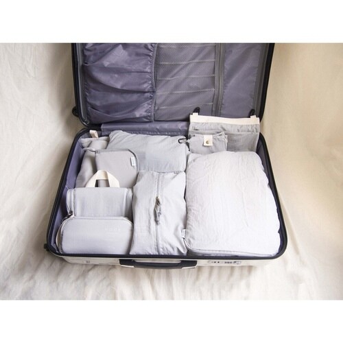 トラベルポーチ 収納 Lサイズ グレー