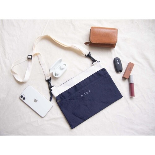 トラベルバッグ サコッシュ サブバッグ ネイビー