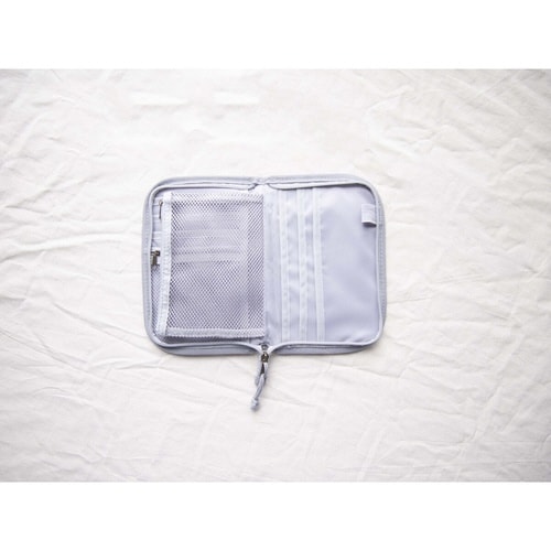 パスポートケース チケットケース グレー